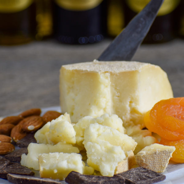 A small cheese plate made with Artisan Havarti cheese